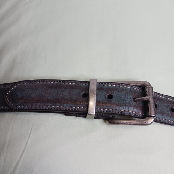 Dickies Genuine Leather Belt Casual Blue Distressed size 40/100 - Picture 2 of 8